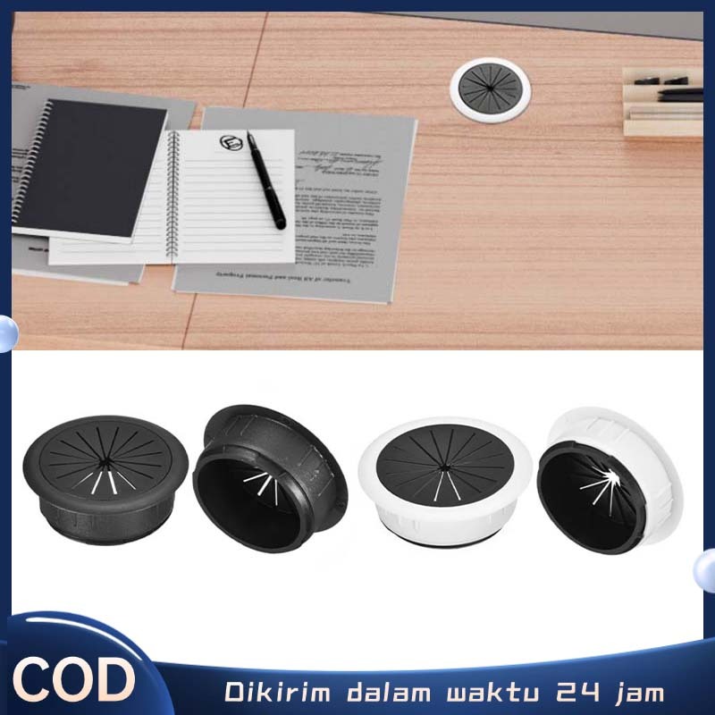 60MM Tutup Lubang Kabel Meja 4PCS Lubang Meja Kabel Penutup Lobang Kabel Penutup Kabel