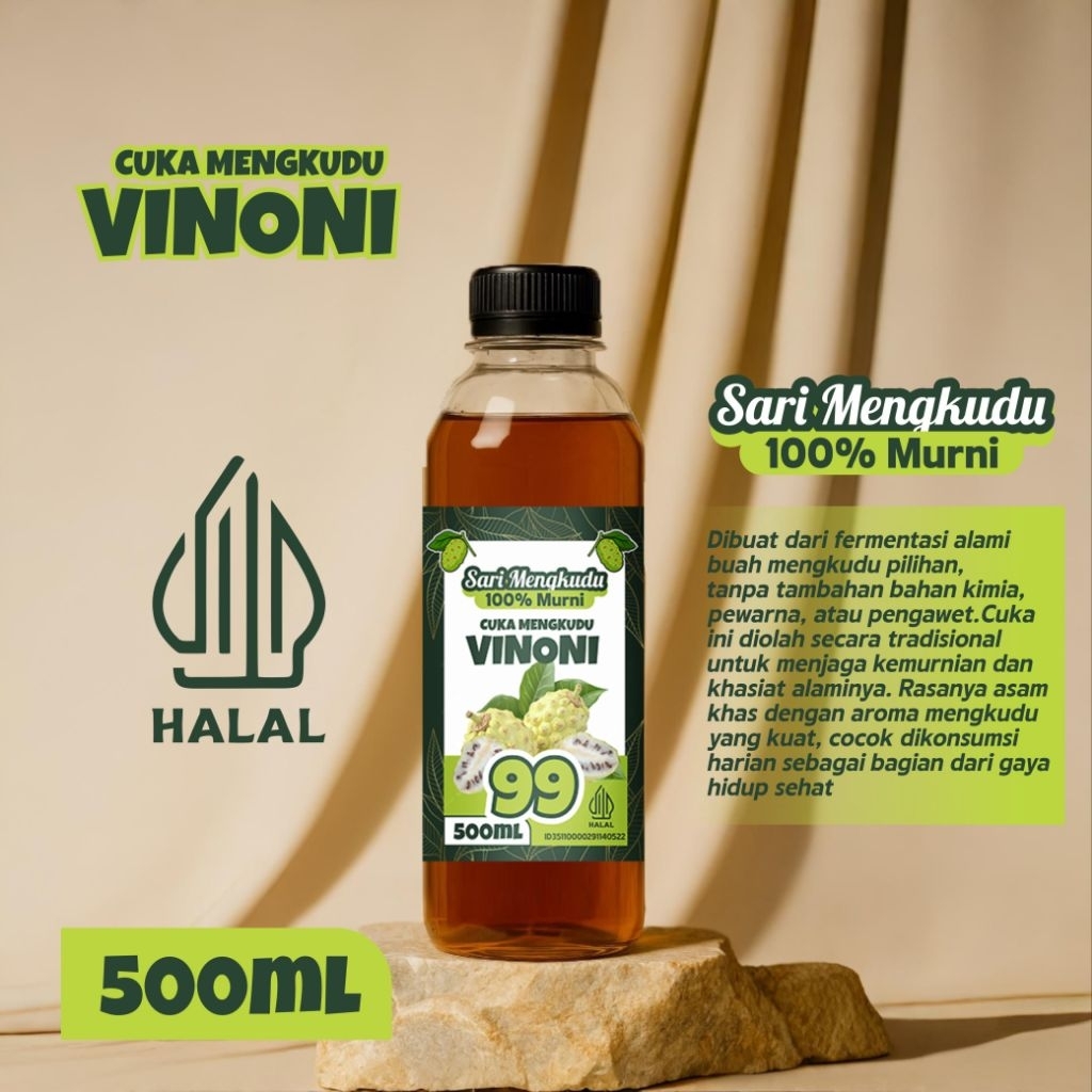 

cuka mengkudu vinoni99 kemasan 500ml