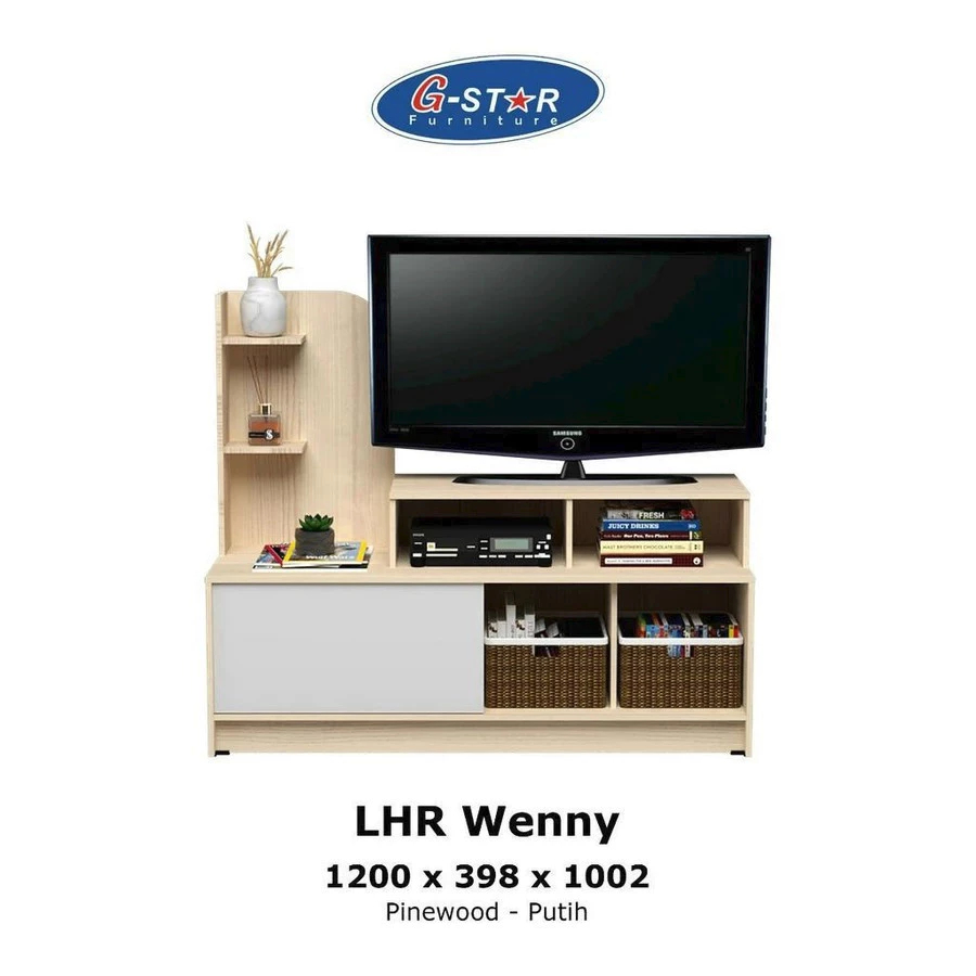 Gstar Meja TV Rak Tv Bufet Tv Minimalis Modern LHR WENNY KHUSUS BOGOR KURIR TOKO