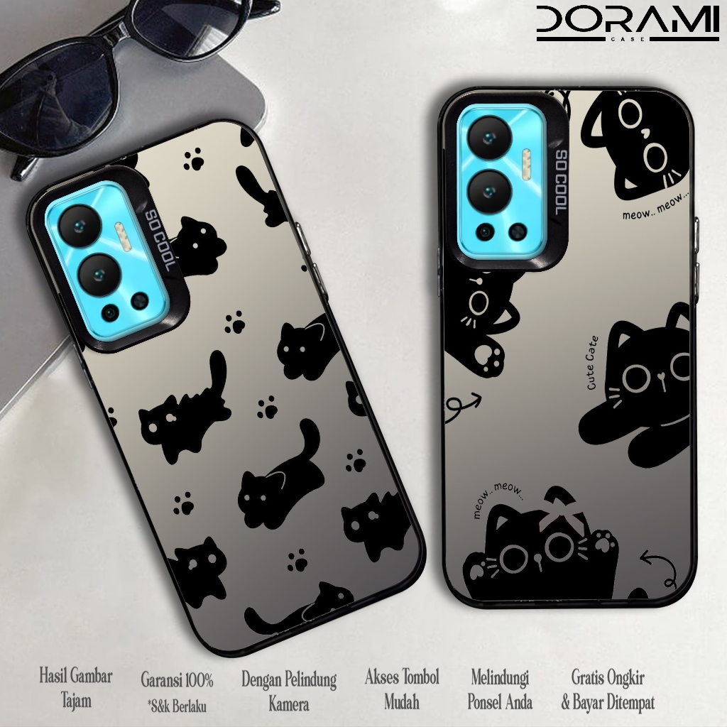Case Infinix Hot 12 ( CAT ) Softcase Hybrid IMD Plate Polycarbonate Hologram Premium So Cool - Casin