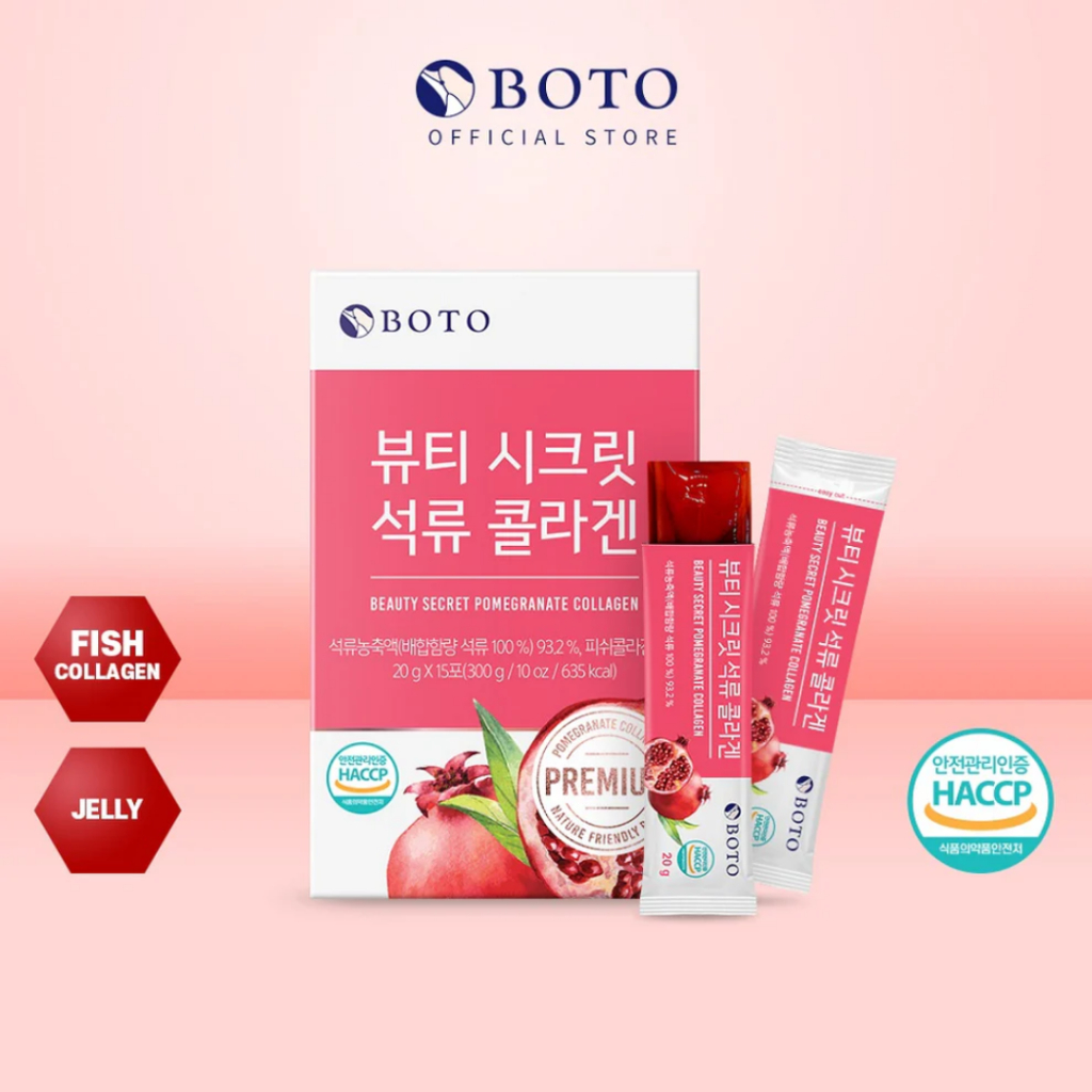 Sanarae - Boto Beauty Secret Pomegranate Collagen Jelly Untuk Memutihkan dan Mencerahkan Kulit