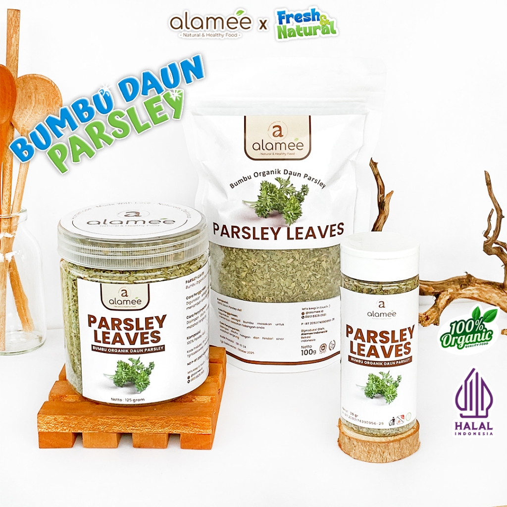 

ALAMEE Parsley Kering Dried Persley Flakes Daun Peterseli Leaves Bumbu Masak fresh and natural