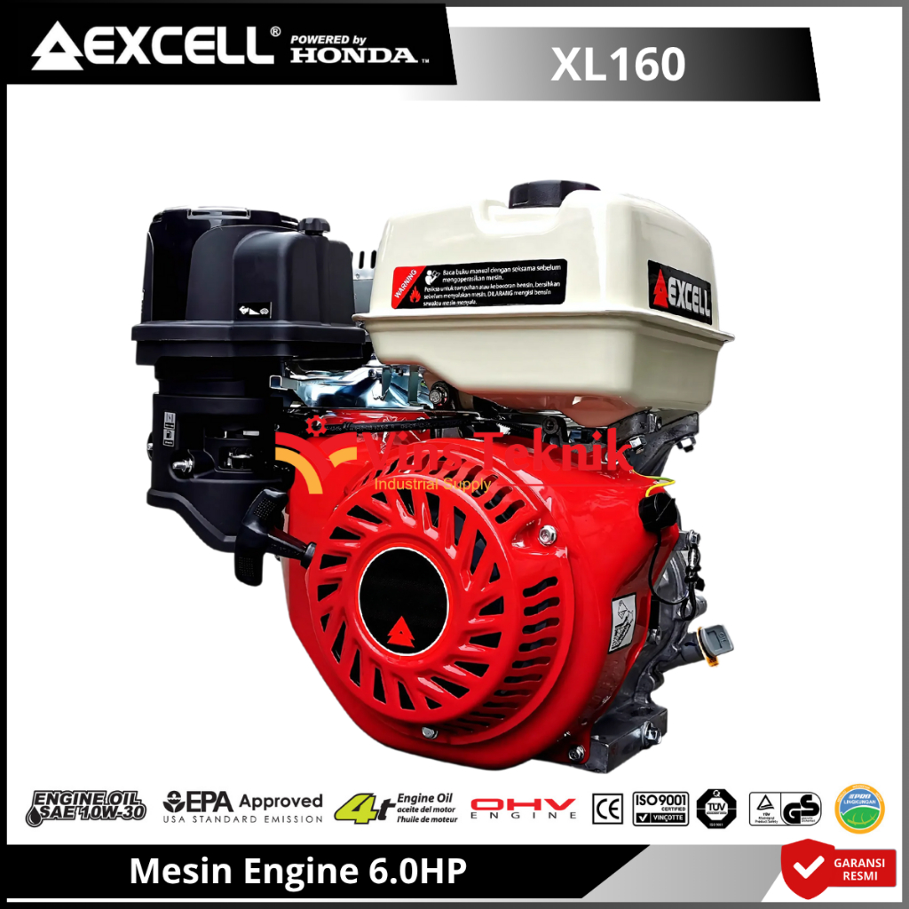 EXCELL XL160 Mesin penggerak Gasoline engine Bensin 6 HP HONDA XL 160