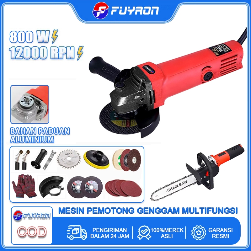 FUYAON【COD】Mesin gerinda tangan 800W mesin gerinda sudut 4 inci mesin gerinda tangan mesin gerinda s
