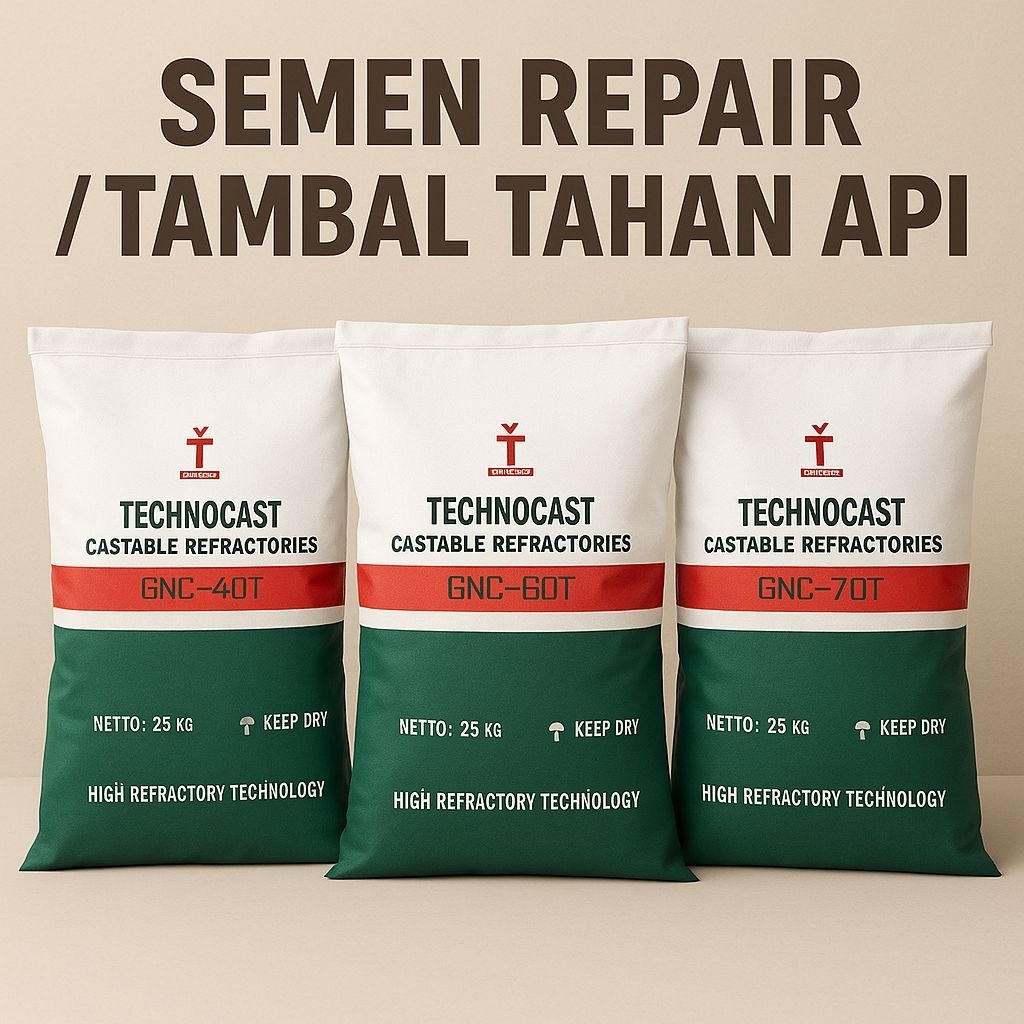 Semen Repair Tambal Tahan Api Castable (1 Sak= 25 Kg)
