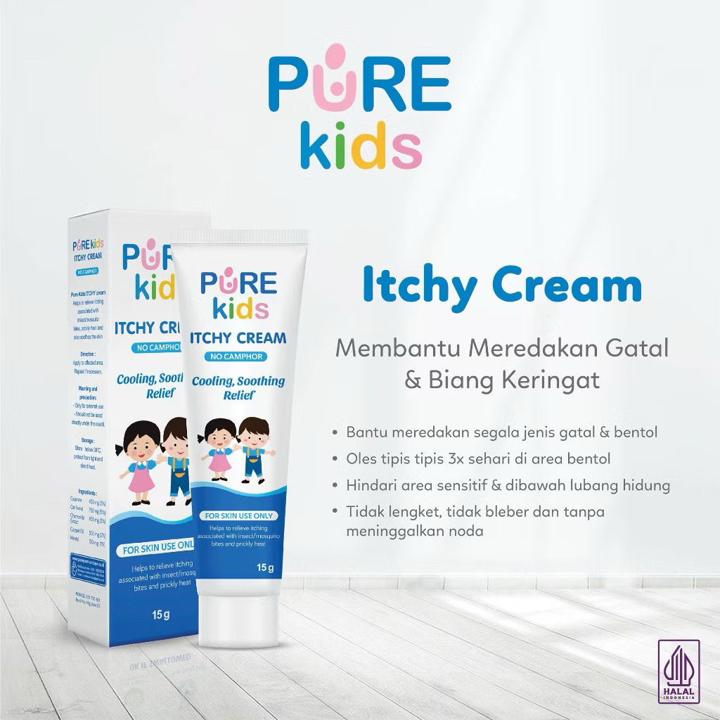 Pure Kids Itchy Cream 15gr Krim Gatal dan Biang Keringat