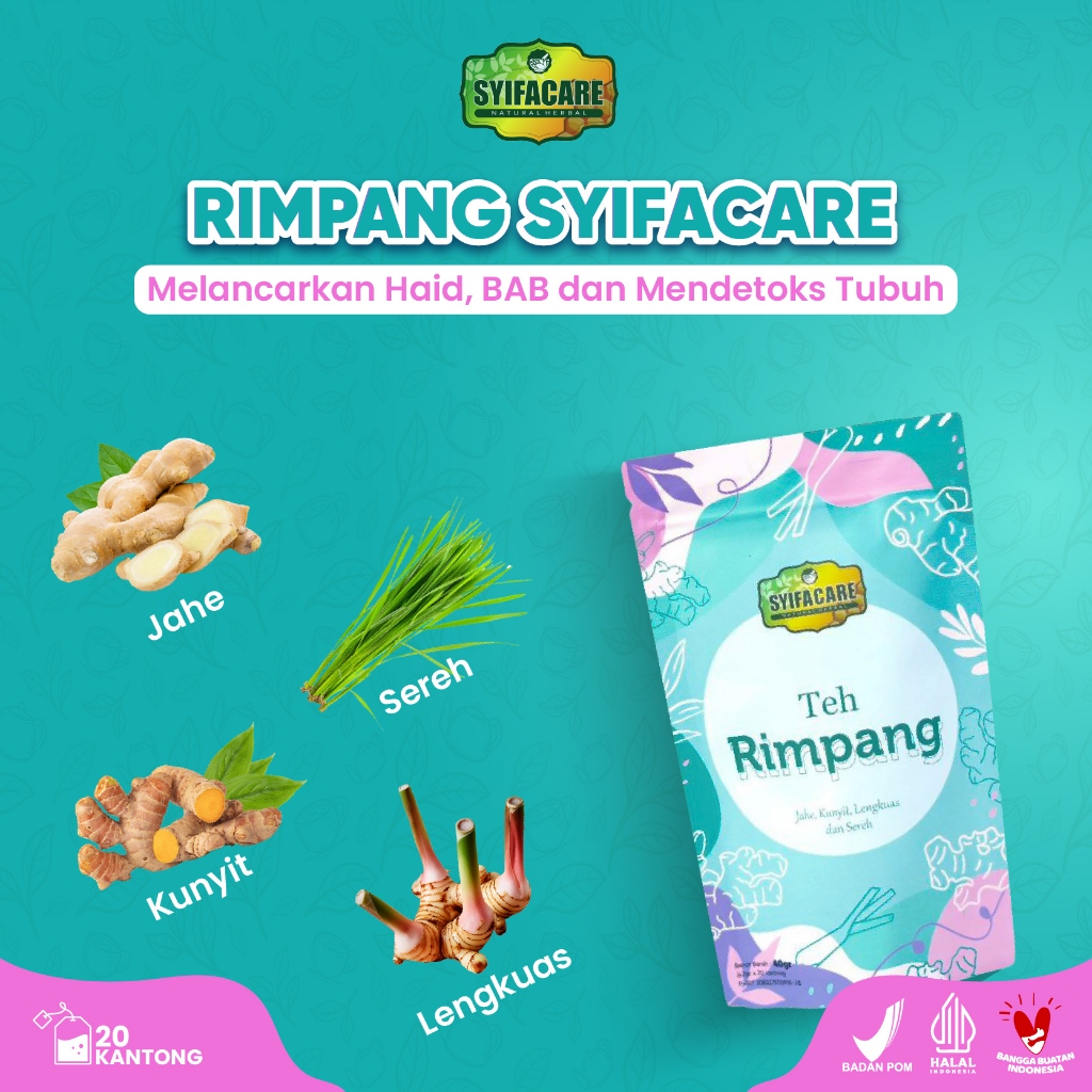

Teh Rimpang 40gr Teh Celup Syifacare Ramuan Rempah JSR Penurun Berat Badan Diet Pelangsing BPOM