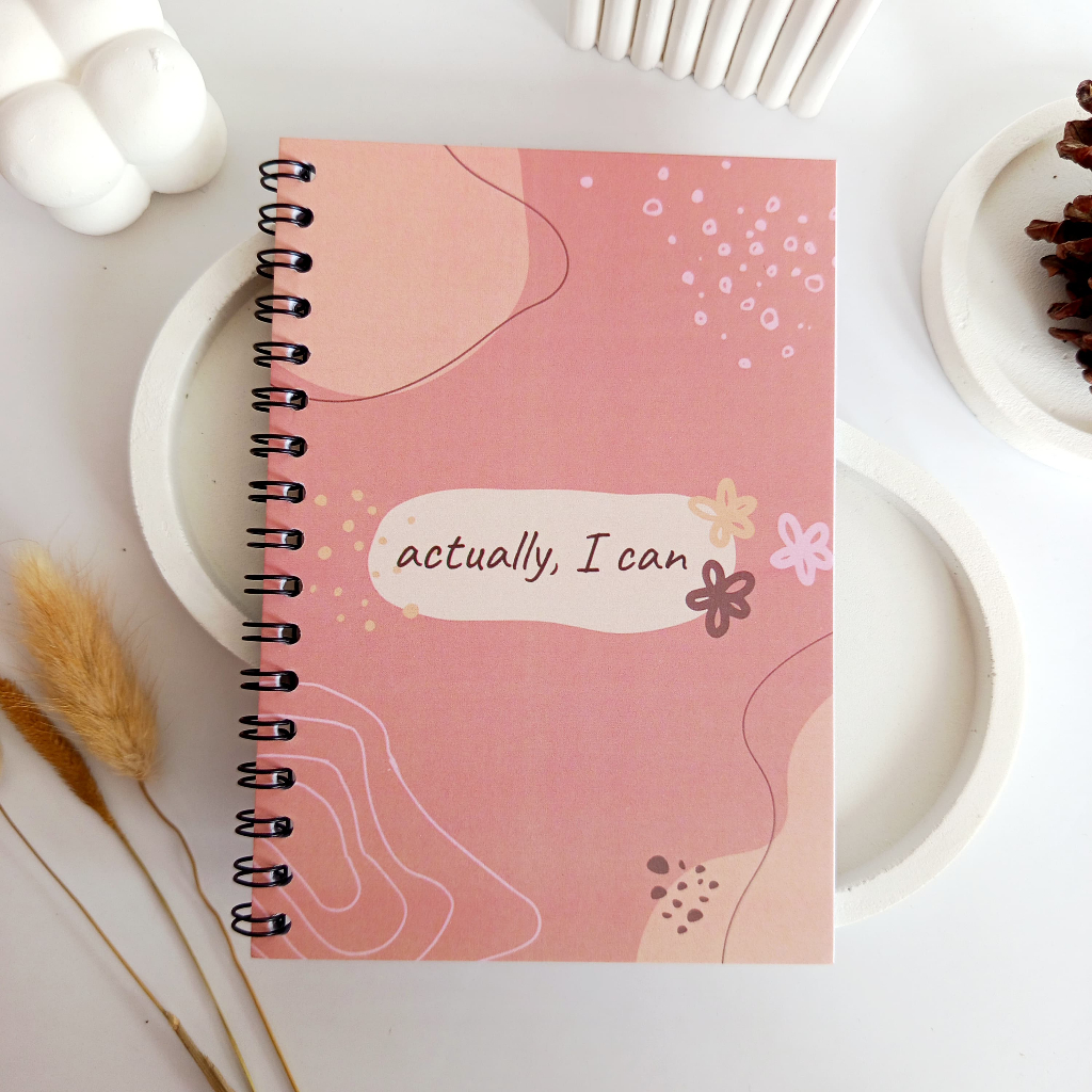 

Notebook A6 Journal (Actually I Can) /Buku Diary Aesthetic /Buku Catatan Kecil/Notebook