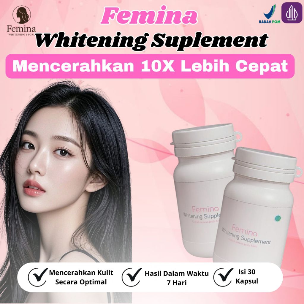 Femina Whitening Suplement Glutation 100% Asli Original