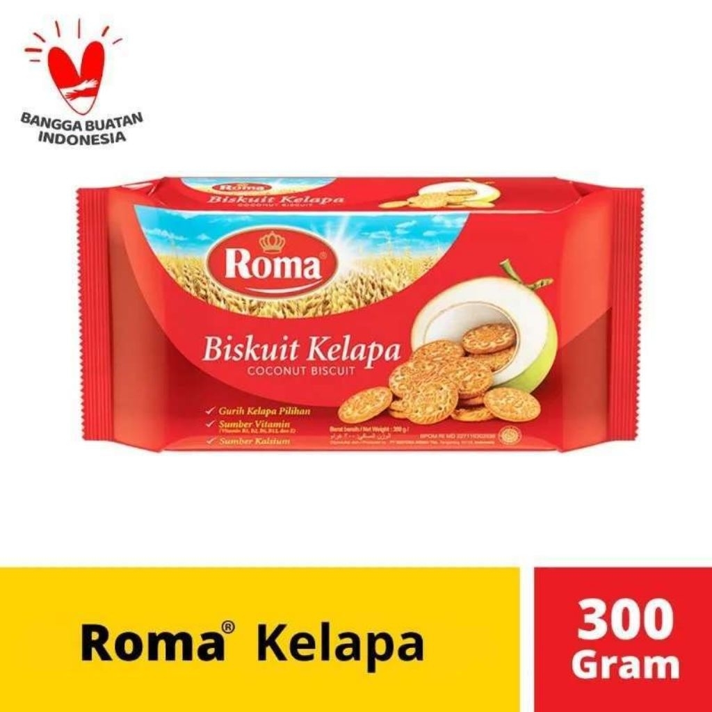 

Roma Kelapa 1 Pak isi 7 pcs @ 300 gr