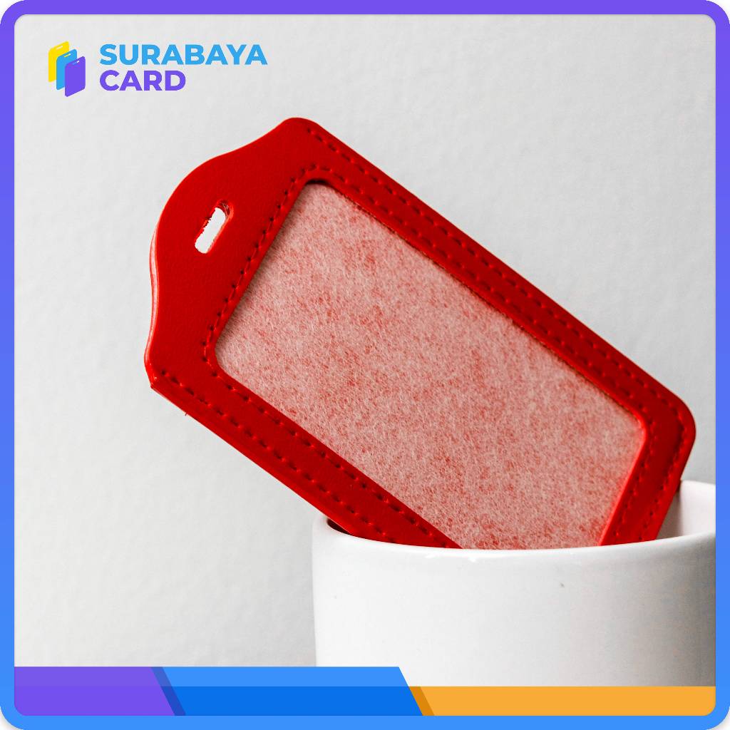 

Frame Casing Tempat ID Card Holder Kulit Imitasi Potrait