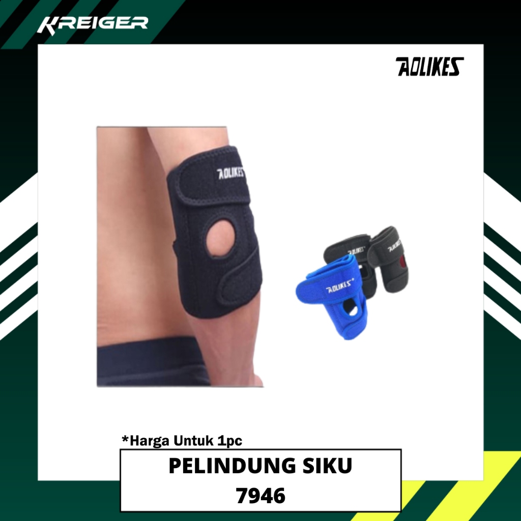 Deker Pelindung Siku Tangan Aolikes 7946 Elbow Sleeve Support Penopang Cidera Siku Tangan Elastis Ol