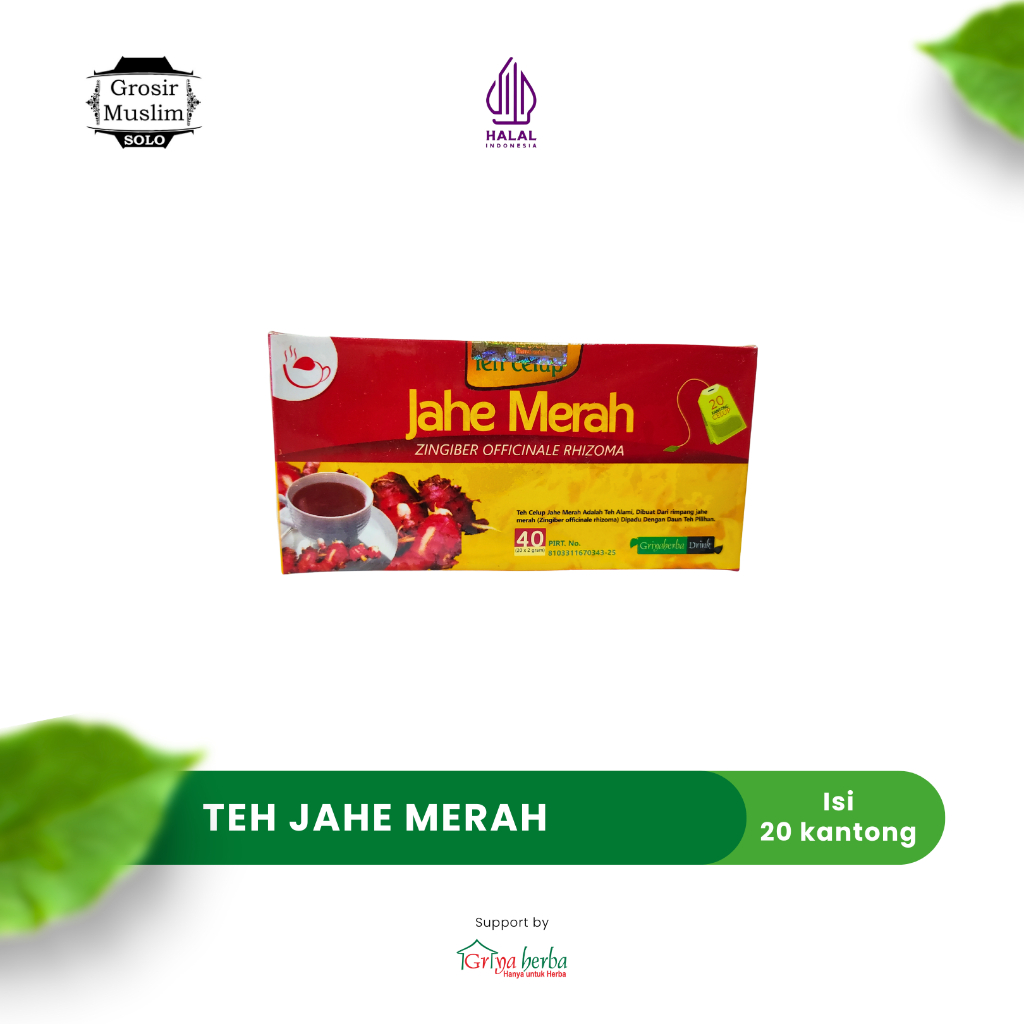 

Teh Celup Jahe Merah Isi 20 kantong Membantu Menghangatkan Tubuh