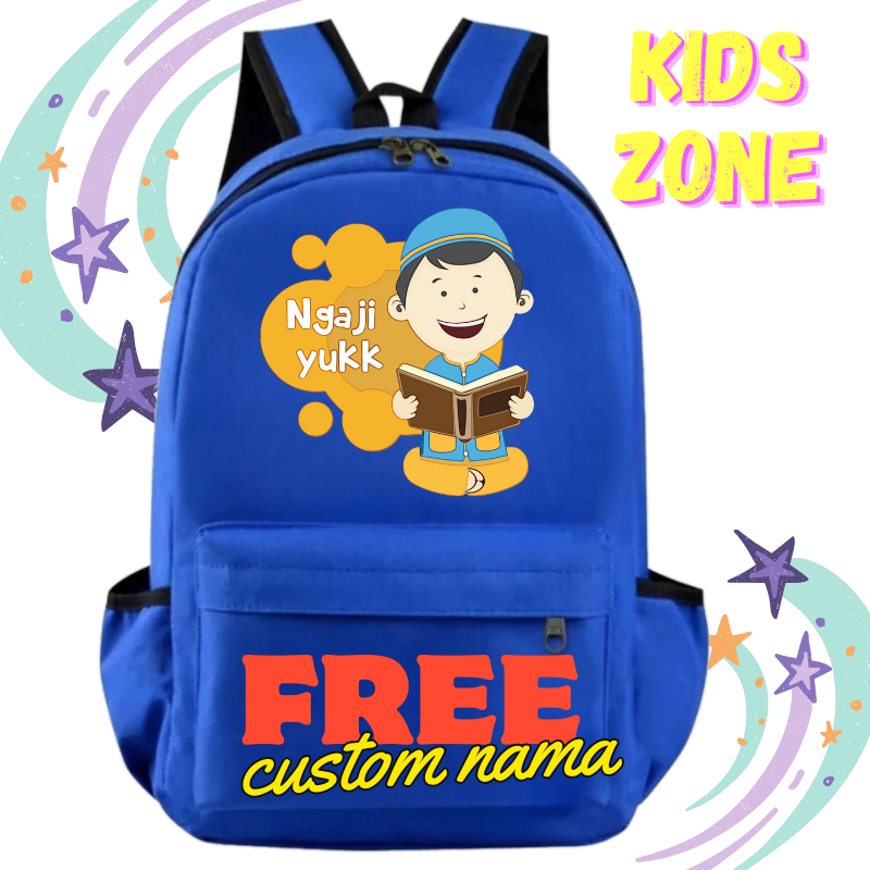 TAS NGAJI ANAK KARAKTER MUSLIM COWOK RANSEL NGAJI YUK / TAS NGAJI ANAK LAKI LAKI