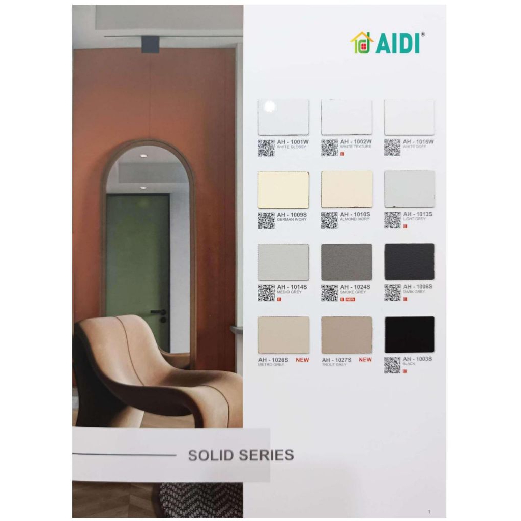 HPL  AIDI SOLID KULIT JERUK HPL POLOS PUTIH GLOSSY KULIT JERUK DOFF  HPL POLOS SOLID AIDI