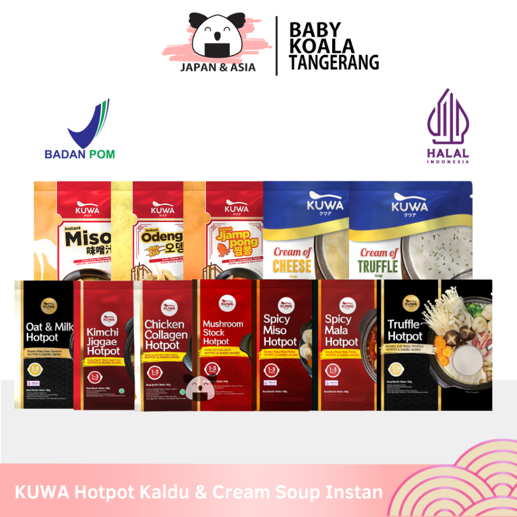 

KUWA Hotpot Chicken Collagen Kimchi Mushroom 100g Halal | Kuah Kaldu Miso Jjampong Odeng -BKT