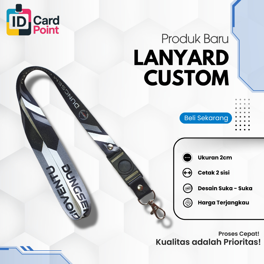 

Lanyard Tali Id Card Custom Ukuran 2cm 2sisi Satuan & Grosir | Kualitas Terjamin