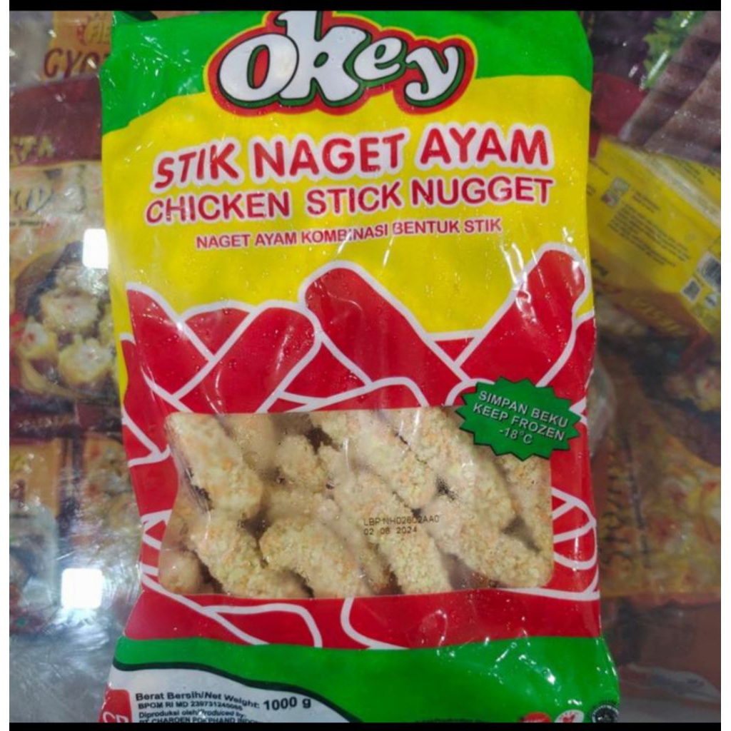 

naget ayam stick okey berat 1 kg frozen food