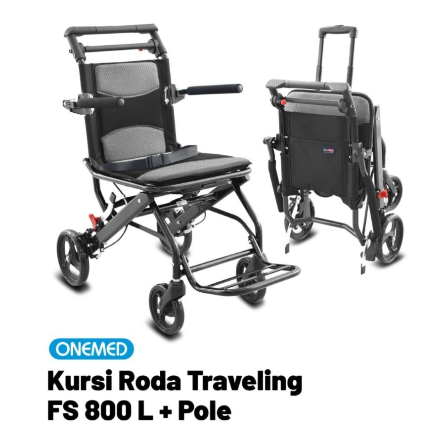 Onemed Kursi Roda Travel FS800L W/ Pole / Kursi Roda Traveling