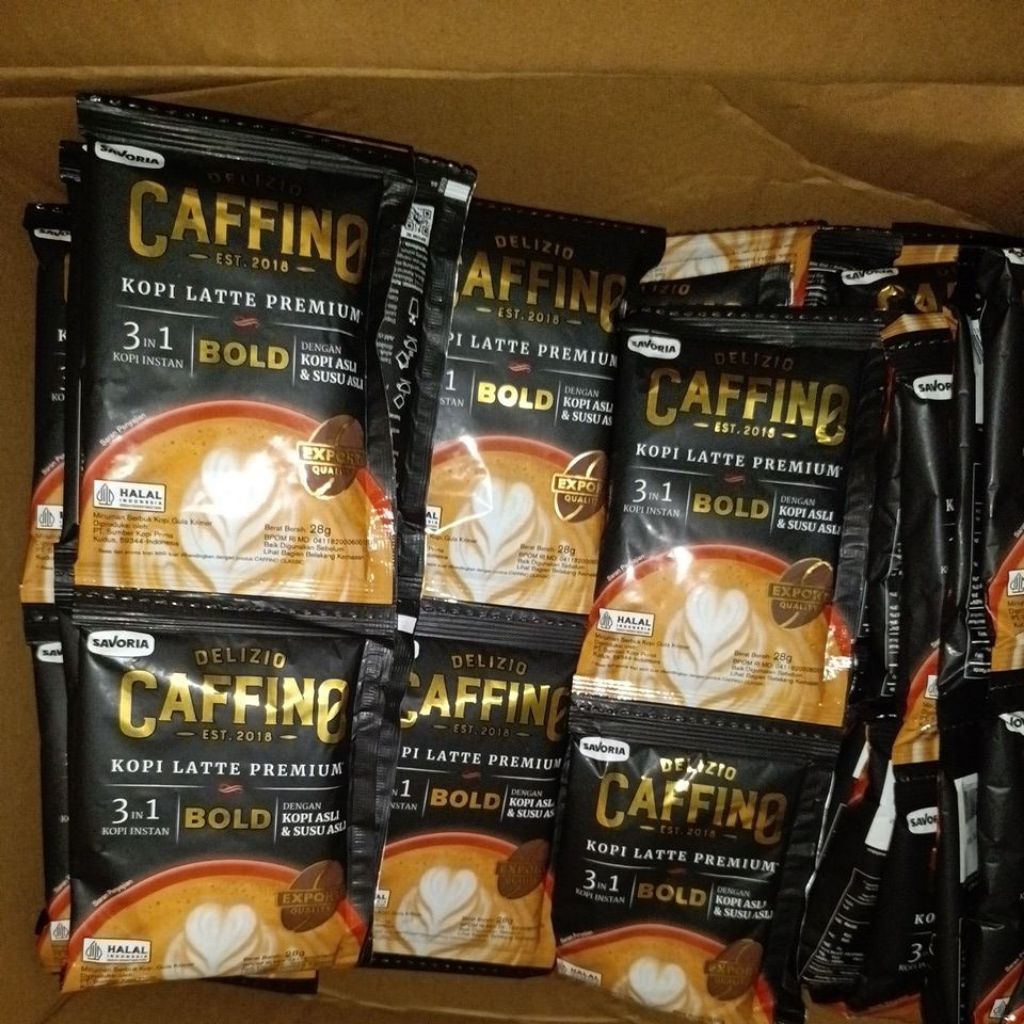 

caffino kopi latte premium 3in1 1 renteng isi 10's