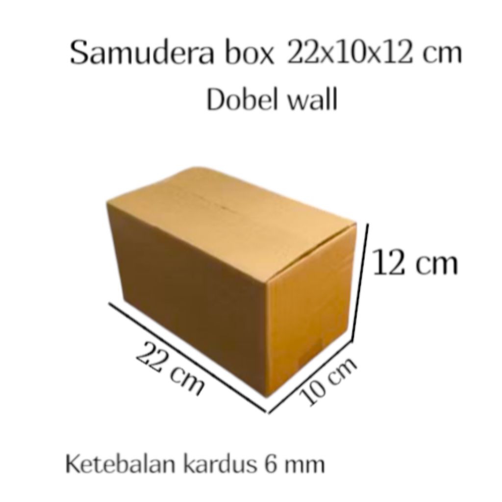 

kardus box uk 22x10x12 cm ( dobel wall ) polos