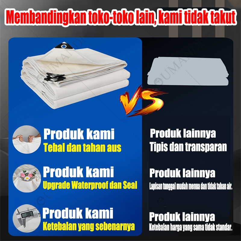 Ternal tahan hujan dua sisikain tenda putih terpal 1x2 22 2x4 26 3x4 3x5 4x6 5x7tenda terpal anti