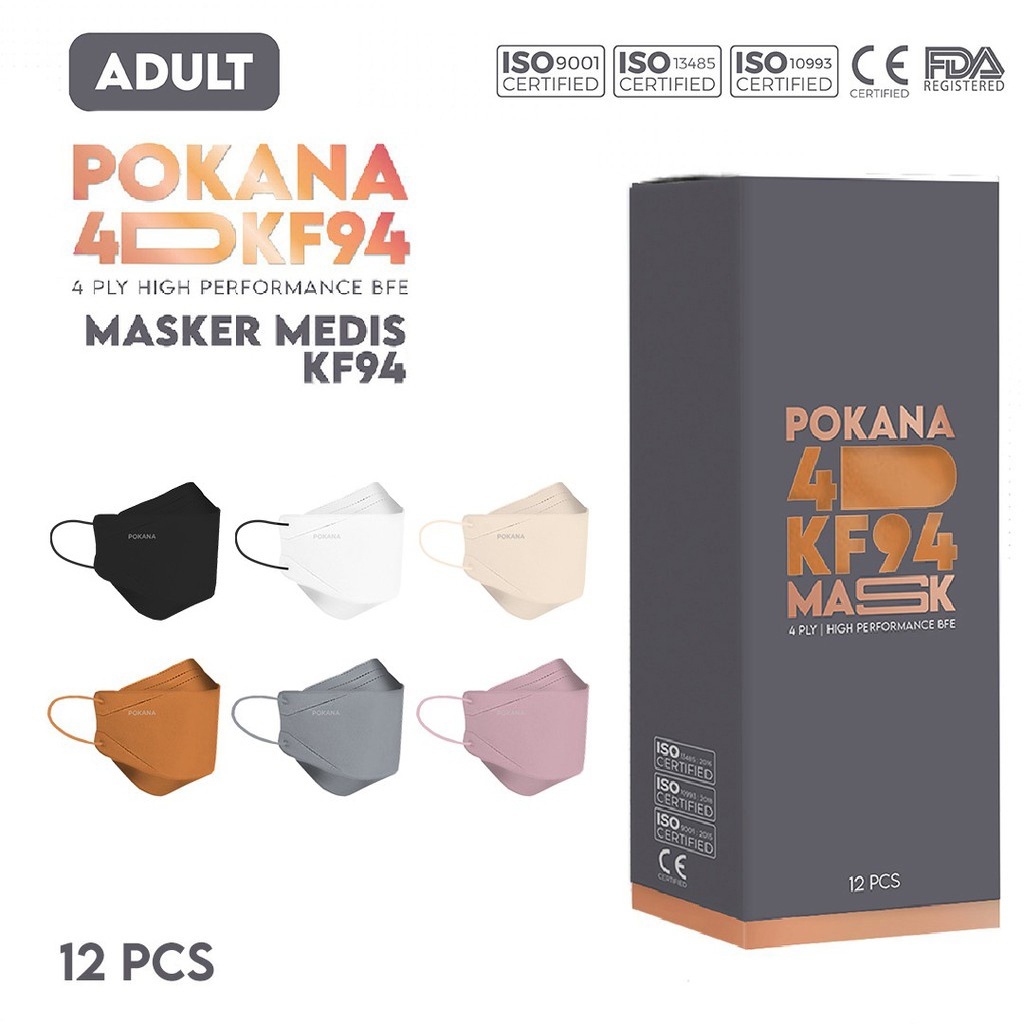 POKANA 4D KF94 Earloop Medical Face Mask / Masker Pokana KF94