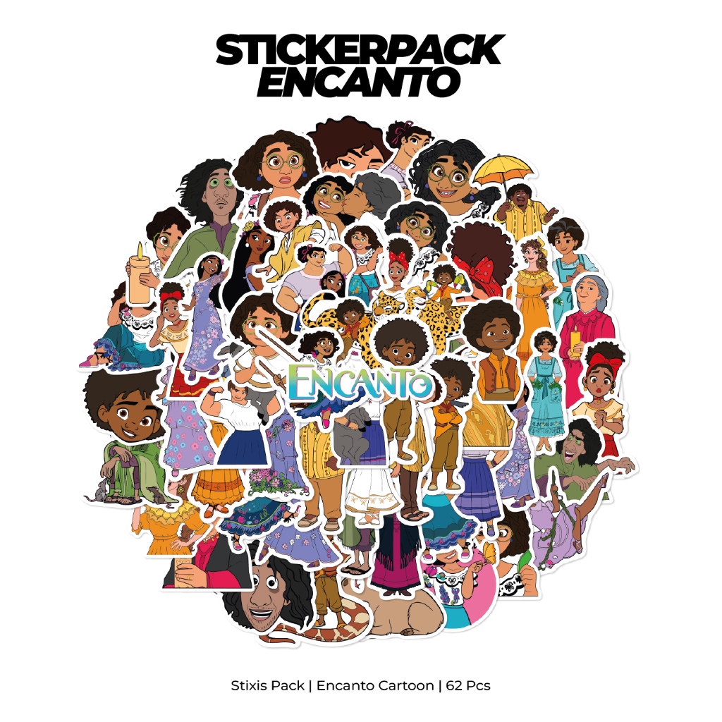 

[READY] STICKER PACK | ENCANTO CARTOON | 62 PCS | KISSCUT | WATERPROFF | STIXIS.MARKET