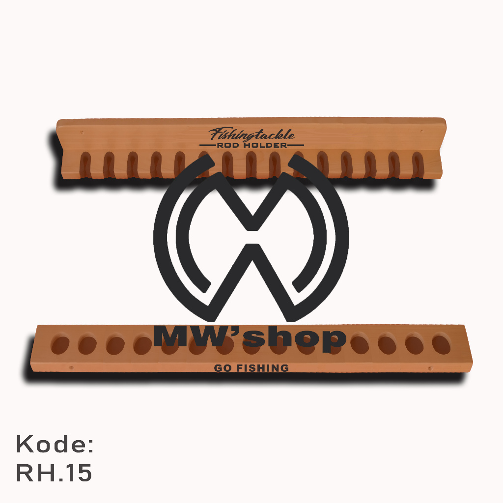 RAK JORAN TEMPEL DINDING untuk 15 JORAN PANCING / ROD HOLDER / RAK TEMPEL DINDING