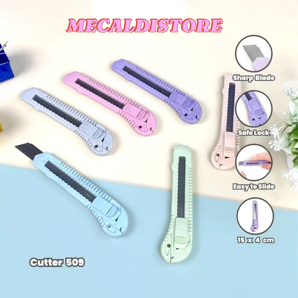 

GROSIR 12 PCS CUTTER TOPLA L500 CUTTER BESAR WARNA PASTEL PISAU PEMOTONG C509 WARNA PASTEL 1 RENCENG