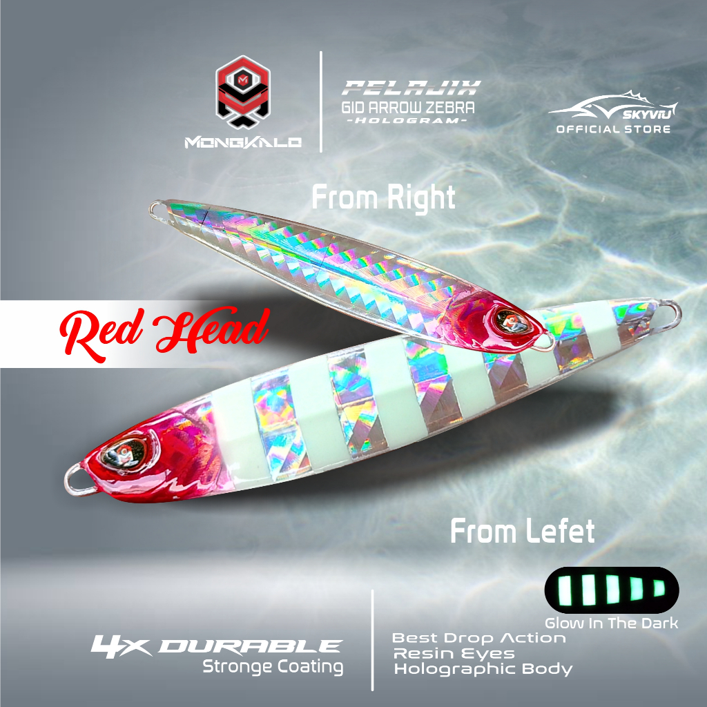 Mongkalo Pelajix Panah GID-Zebra noMotif Candy 40 Red-Head