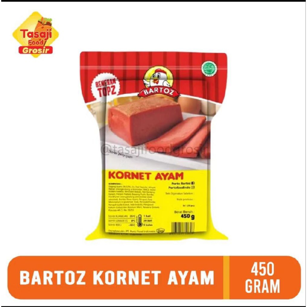 

Kornet Ayam Bartoz 450 gram