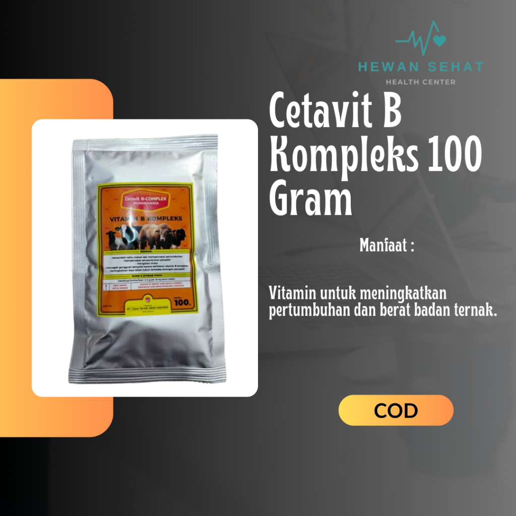 Vitamin B Kompleks Cetavit B Complex PenggemukTernak Vitamin Penggemuk Kambing Sapi Domba