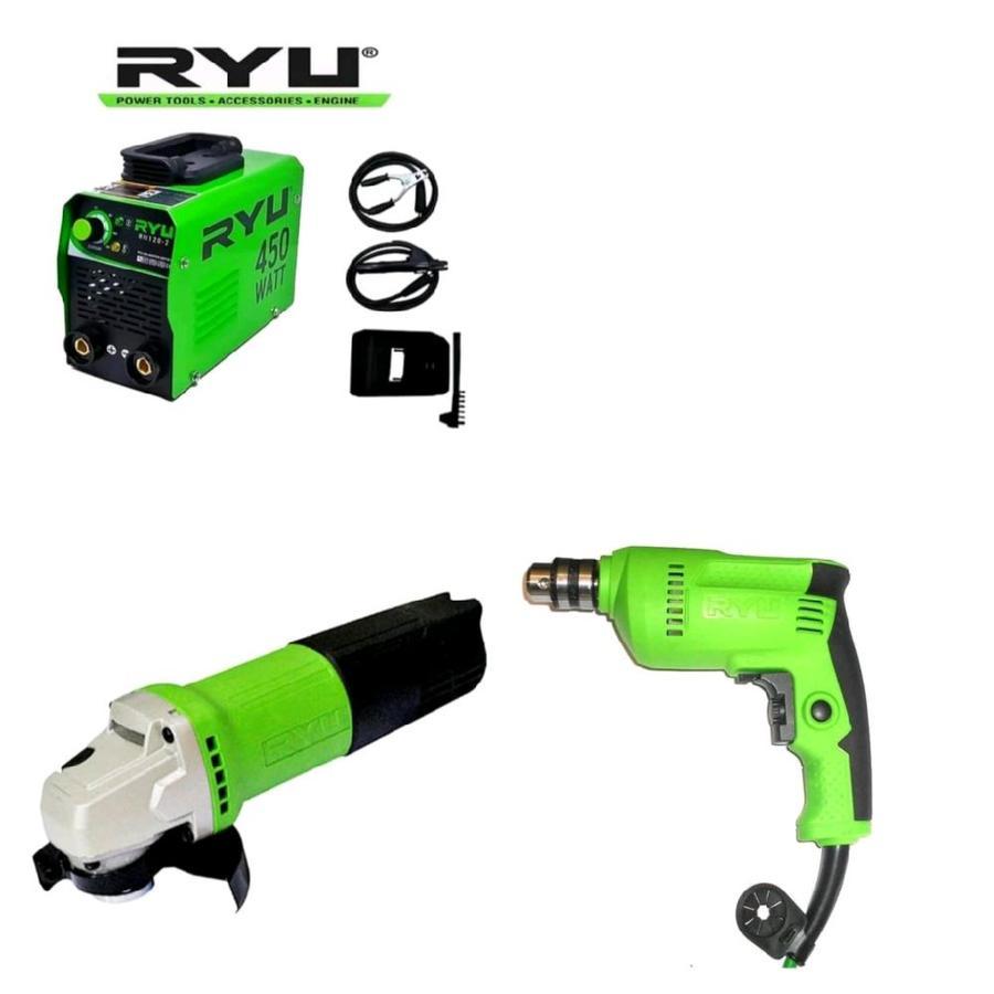 paket RYU murah : mesin las 450watt + mesin bor 10mm + Gurinda 4" RYU - las gerinda Bor