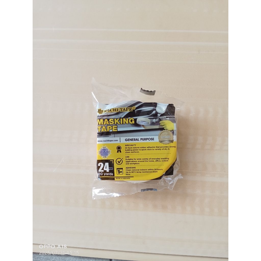 

Nachi Lakban Kertas 1 inch Masking Tape 24mm X 20 Yard Nachi
