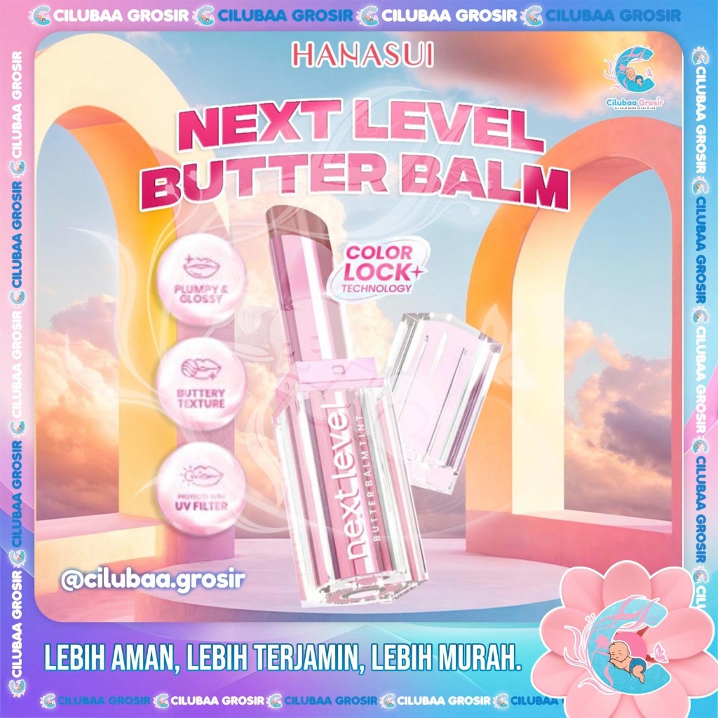HANASUI Next Level Butter Balm Tint || Lip Balm Melembabkan & Mencerahkan Bibir