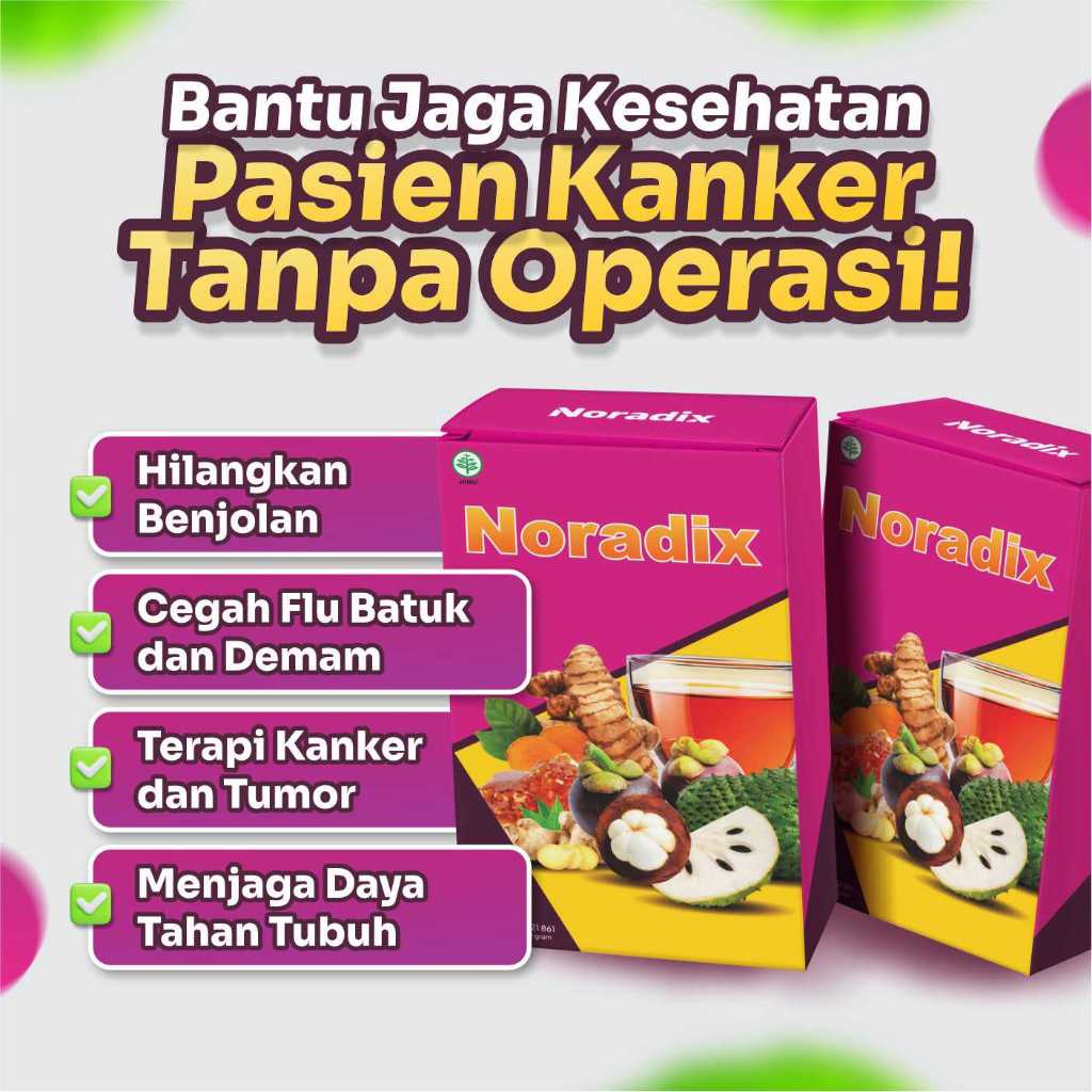 

PAKET 4 BOX Teh Noradix – Ramuan Alami Pendamping Terapi Benjolan & Tumor Jinak