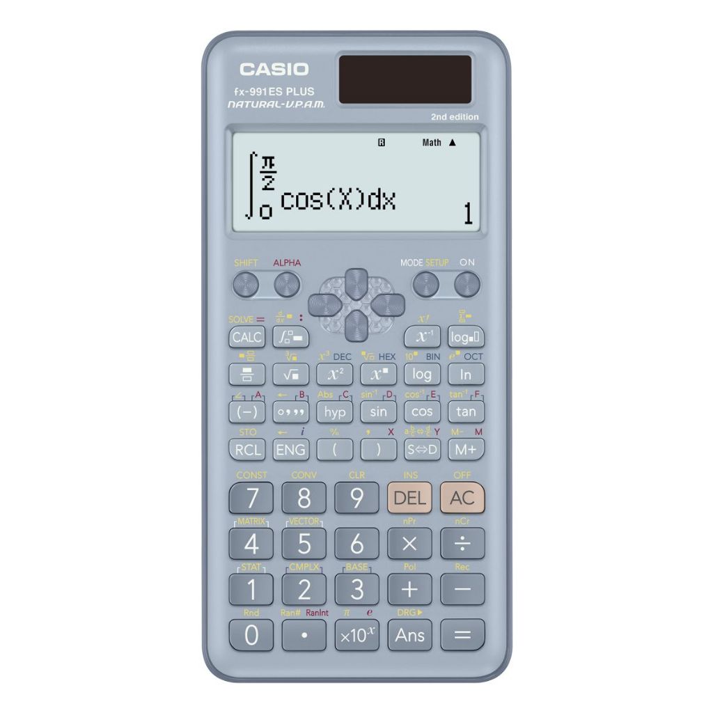 

CAsaba Stationery-CASIO FX-991ES Plus2 - BLUE - Kalkulator Sekolah/Kuliah - Scientific/ilmiah/Saintifik - 417 function