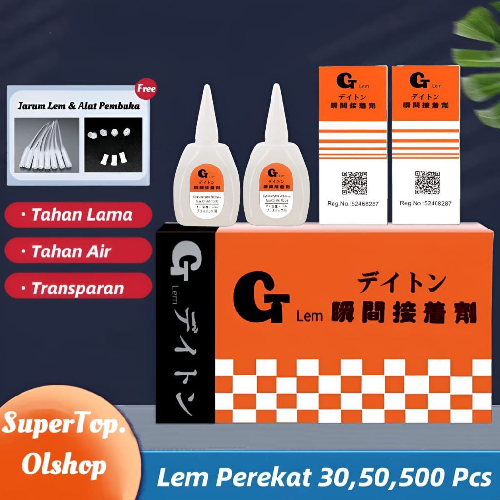 

Lem Korea Super Glue Lem SETAN perekat Super Rekat asli 100% BARCODE •Supertop