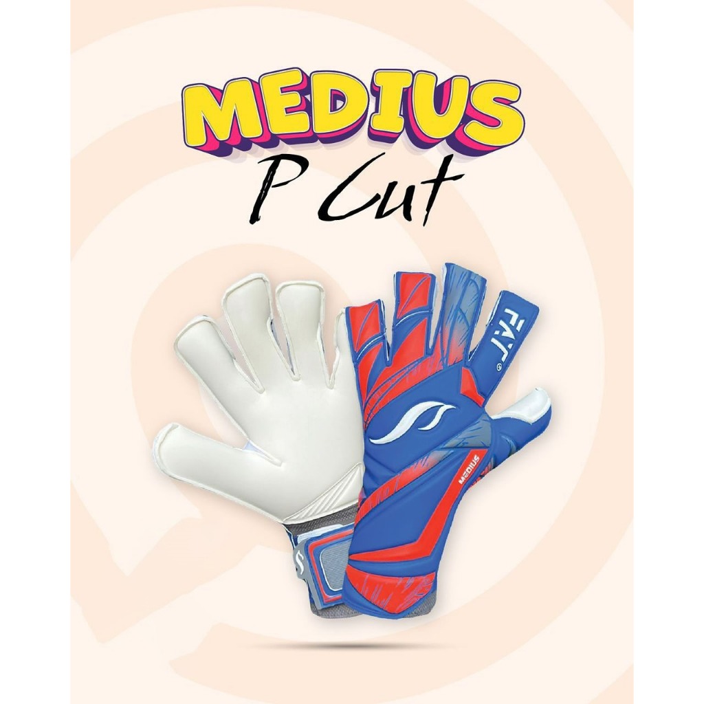 FAT Venom Medius PCut Blue/Red/White Sarung Tangan Kiper –Gloves Goalkeeper Original