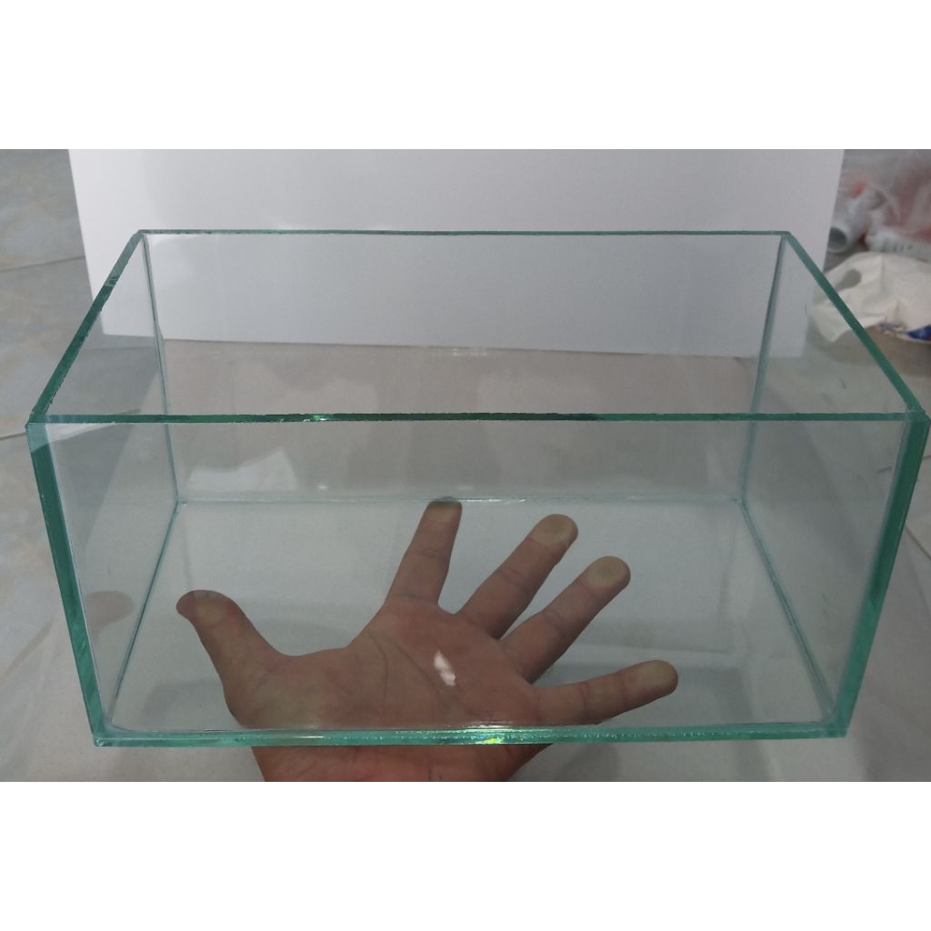 aquarium chana ukuran 30x15x15 aquarium cupang kaca full 5 mm,100% kaca baru