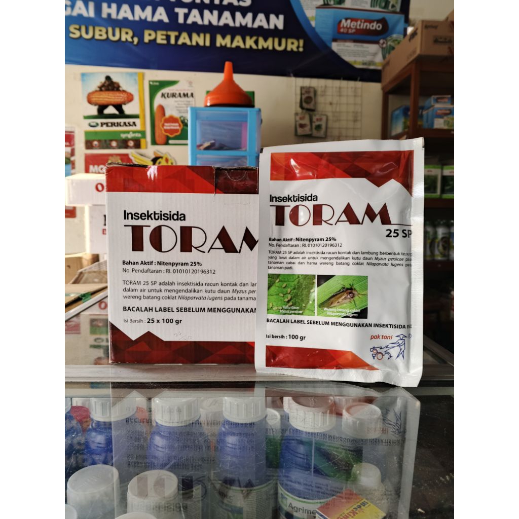 insektisida TORAM 25SP 100gr obat wereng , trip kutu daun