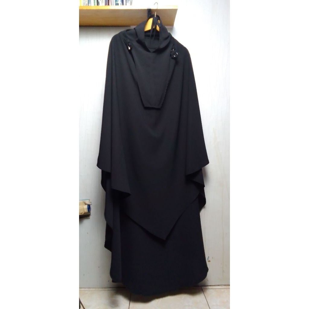 French Khimar Tali | FK antem | FK instan kancing by Zurilabel  (preloved)