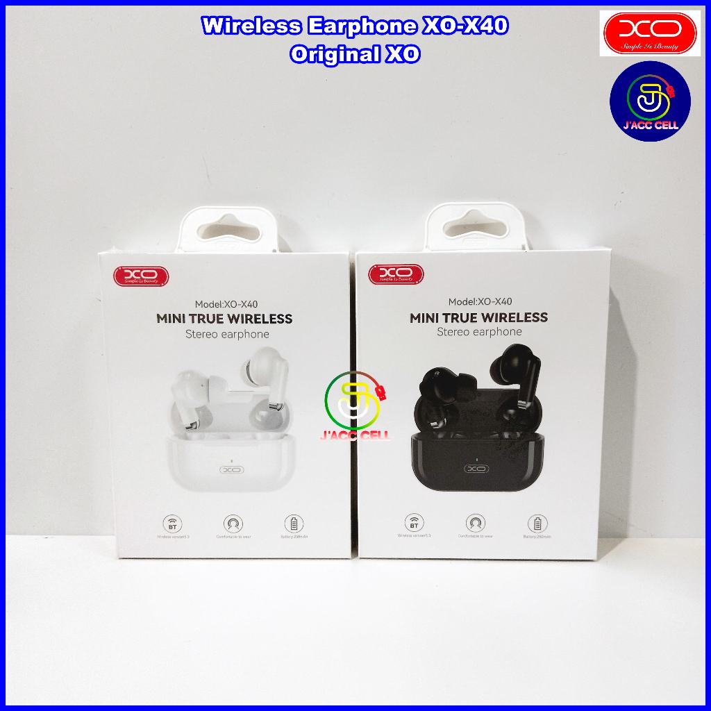 Headset Bluetooth TWS XO-X40 Wireless Earbuds Bluetooth 5.3 Stereo Earphone Original XO