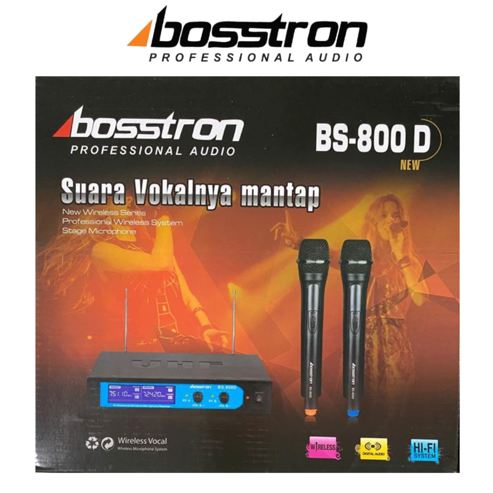 MIC WIRELESS BOSSTRON BOX RECEIVER MICROPHONE WIRELESS