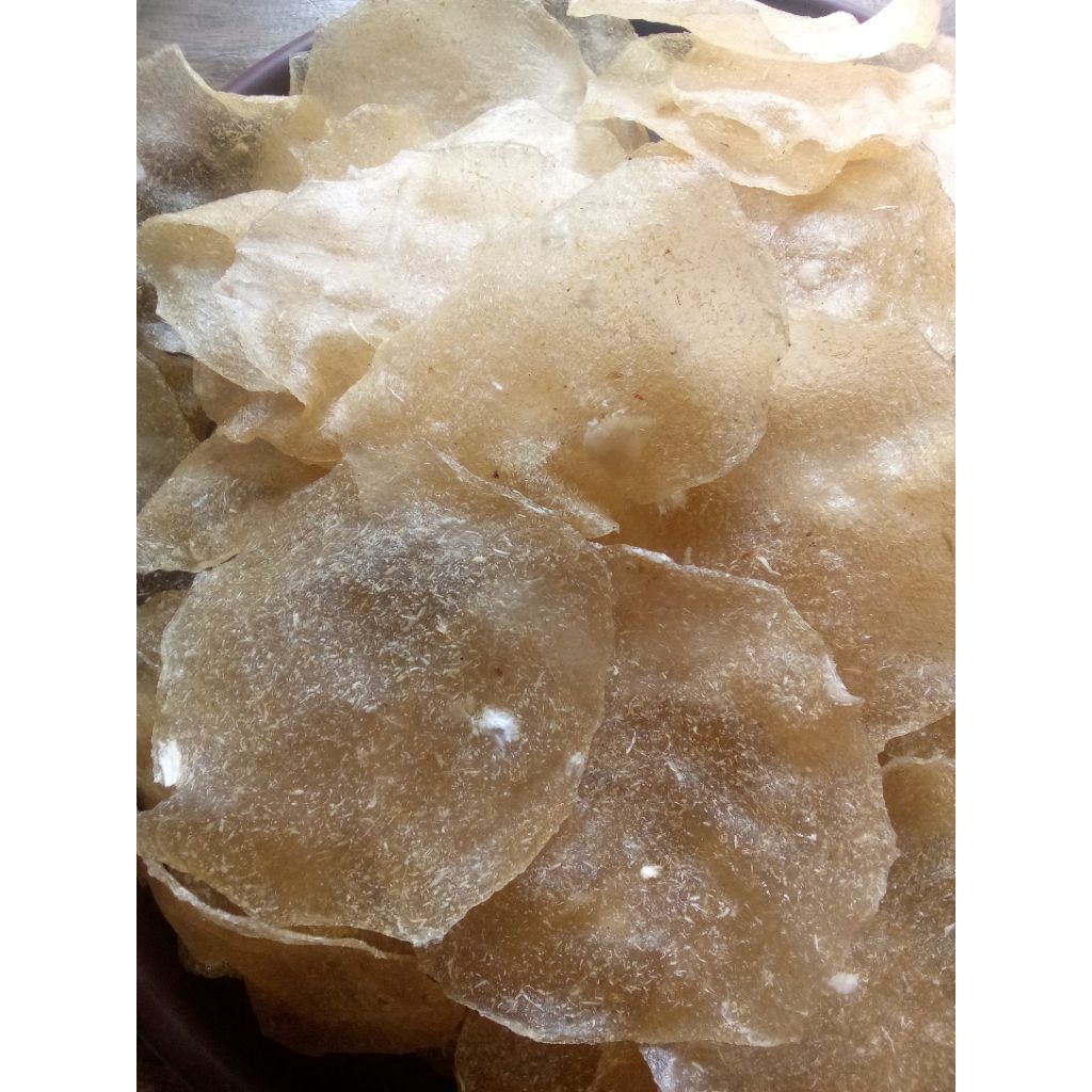 

opak singkong mentah, setelah di goreng gurih renyah per 20 pcs