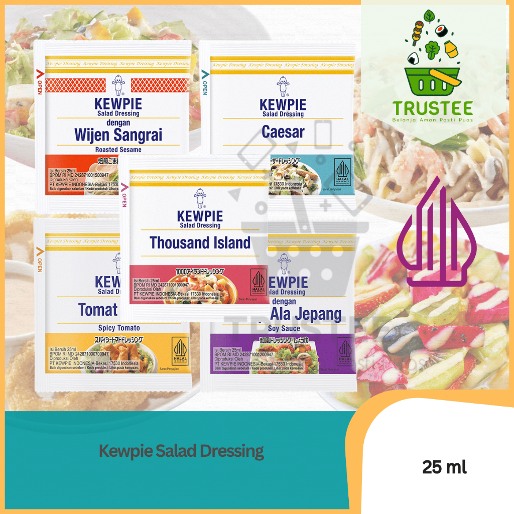 

KEWPIE Salad Dressing Wijen Sangrai Caesar Spicy Tomato Japan Soy Sauce Thousand Island Sachet 25/15