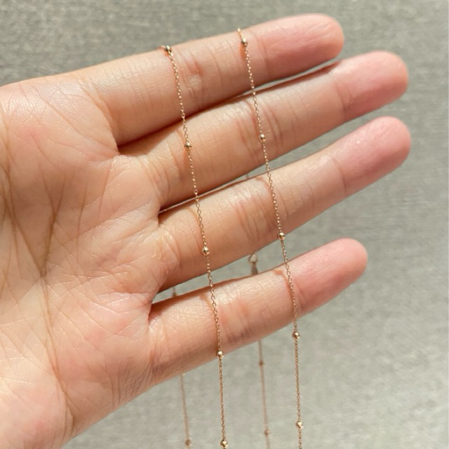 Kalung JEDAR ROSEGOLD emas asli kadar 375 8K