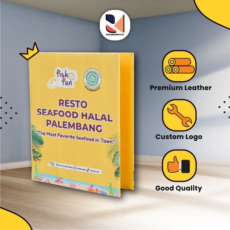 

Buku Menu Resto / Cafe – CUSTOM + Logo / FULL PRINT