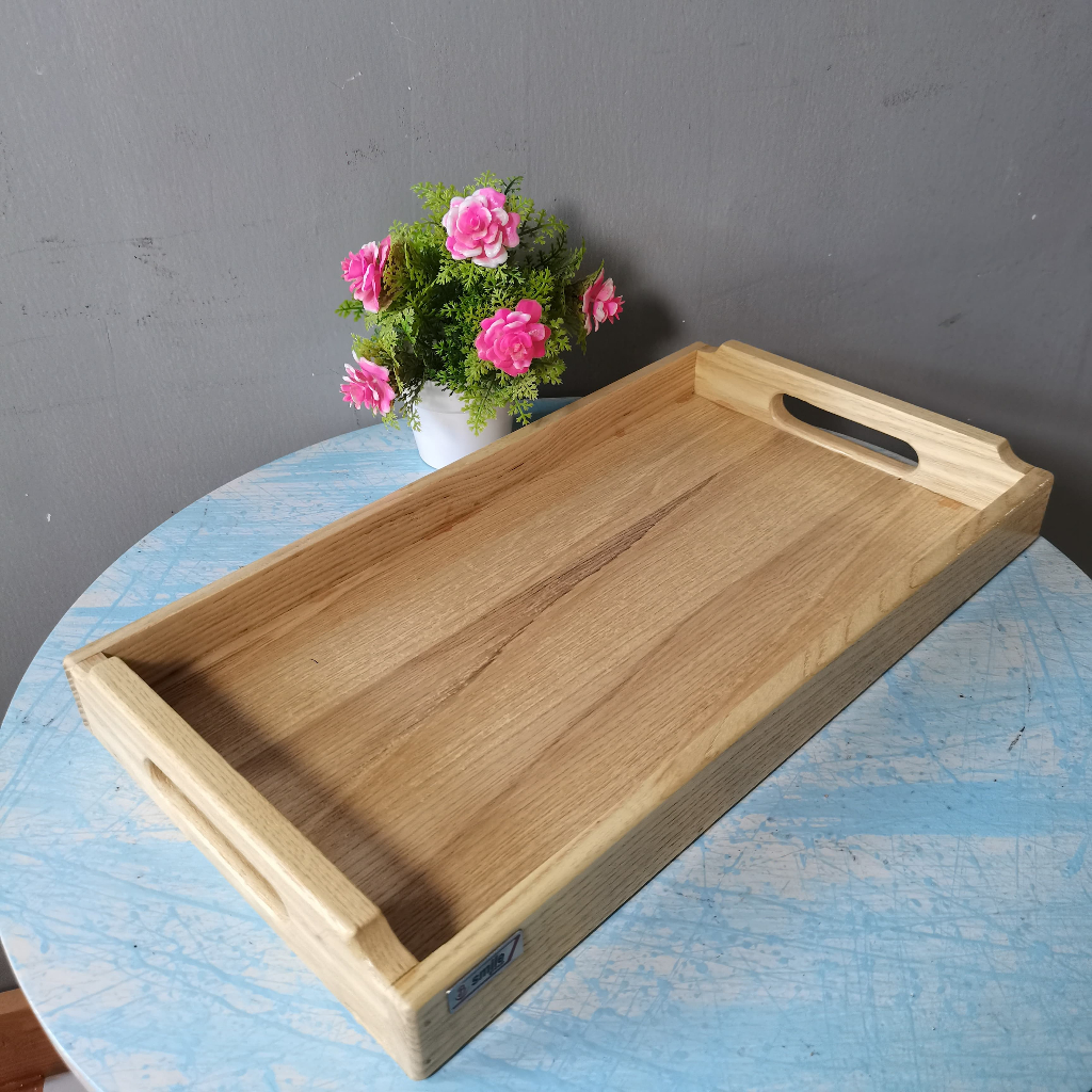 Nampan Kayu Aesthetic Tatakan Tray Persegi Panjang Kayu